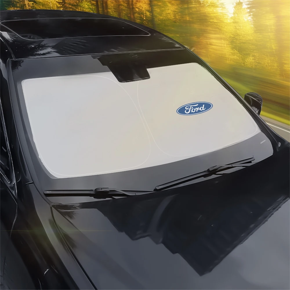 Car Front Window Sunshade Cover Folding Sun Shade Visor Protector Windscreen For Ford Fiesta ST Ranger Mondeo Ecosport Territory