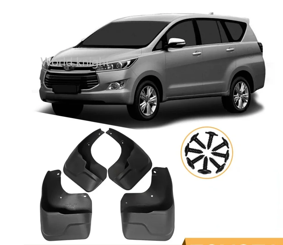 For Toyota Innova AN140 2016~2022 Mudguards Mudflaps Fender Mud Flap Splash Auto Part Guards Front Rear Wheels Cover Accessories