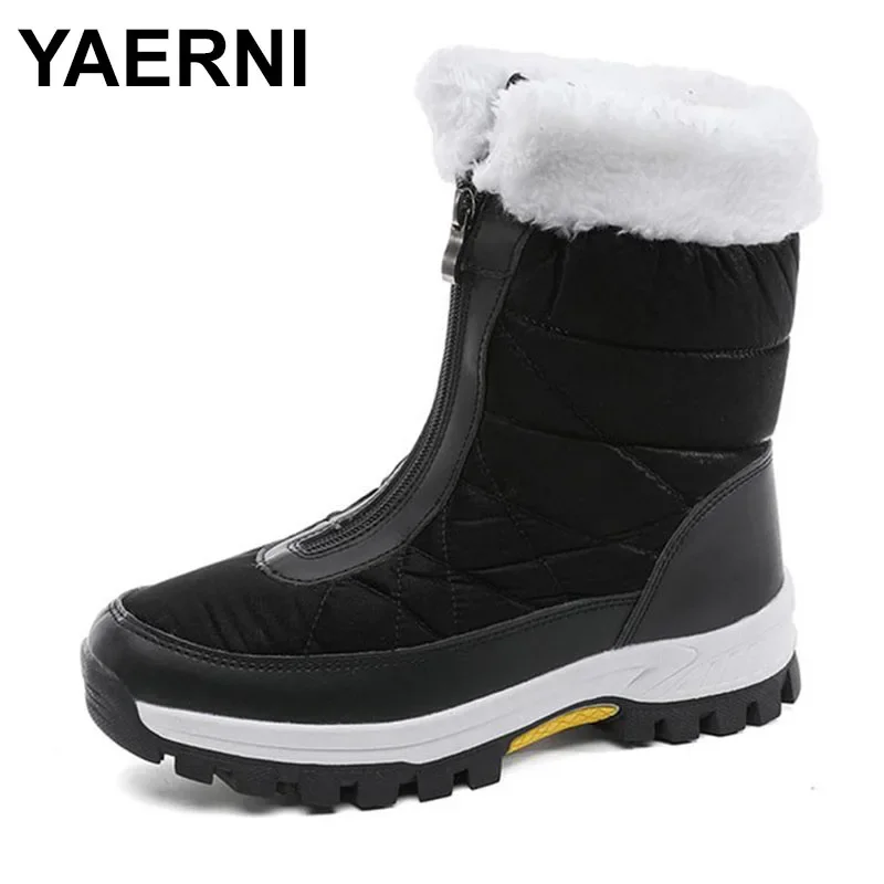 

Winter Fashion Women's Boots Plush Keep Warm Flat Lady Footwear Comfy Platform Non-Slip Female Shoes Botas Nieve Mujer