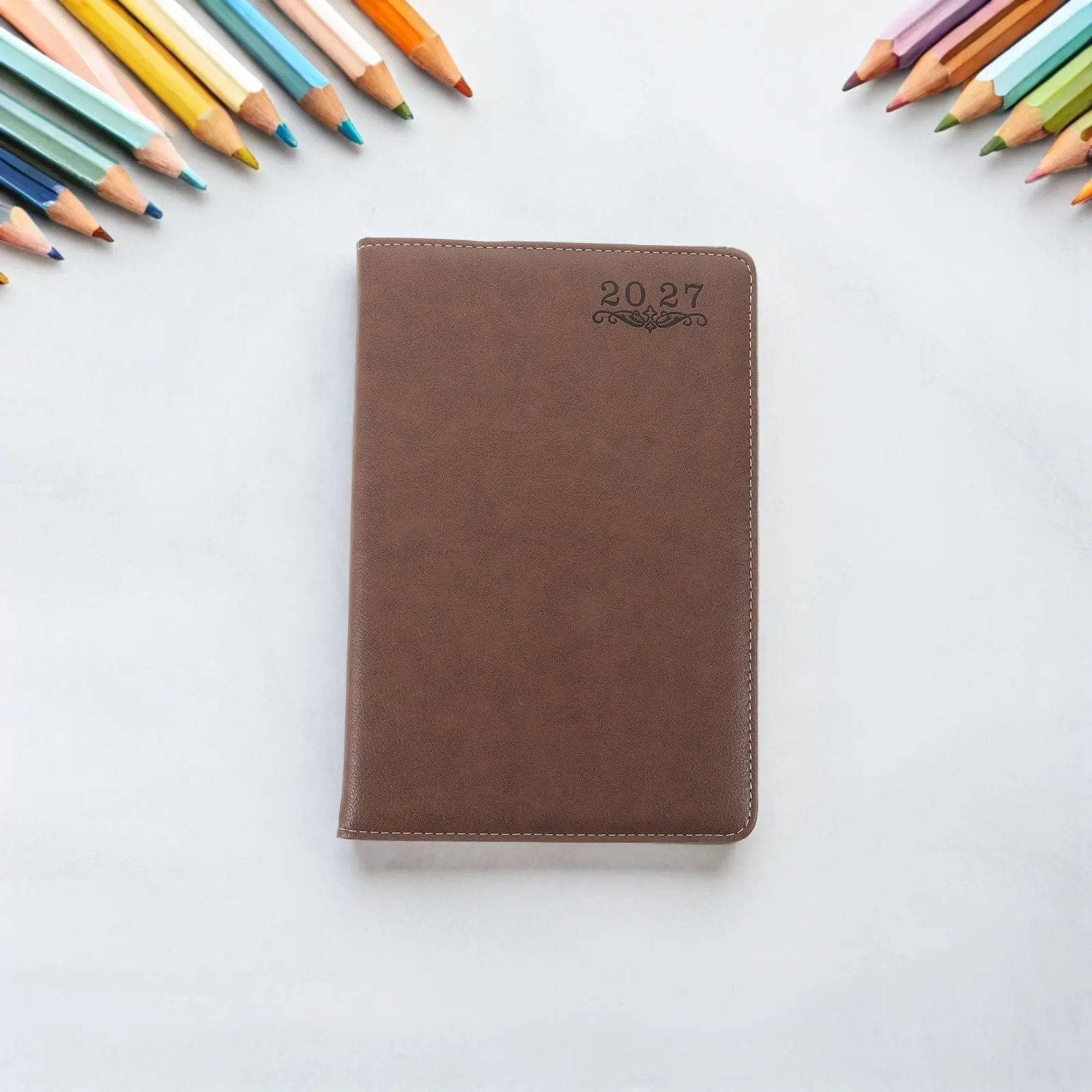 Daily Planner Notebook 2027 A5 Size Hardcover Stable Binding School Planning Journal One Page Per Day Calendar