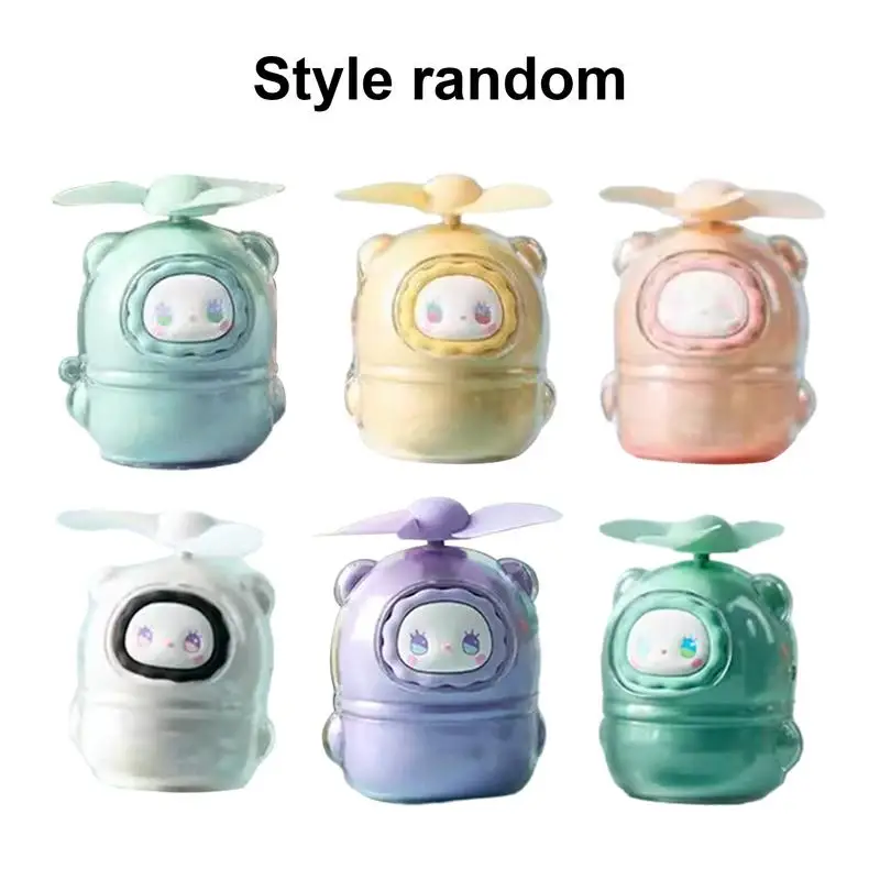 

Handheld Small Fan Cartoon Cute EMMA series fan surprise box trendy toy figurine doll gift ornament toy gift collection
