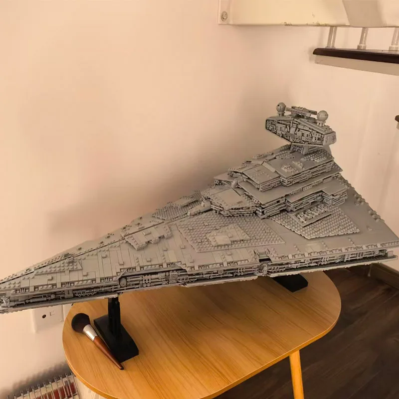 UCS Imperial Destroyer Moc Display bloques de construcción juguete súper gran nave espacial definitiva regalos de navidad