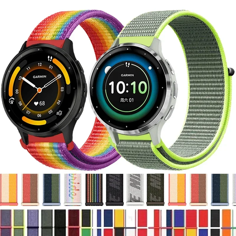 Нейлоновая петля 20 мм 22 мм для Garmin Venu 3 2/SQ SQ2/Vivoactive 6 5 4 3, ремешок для часов Garmin Forerunner 745 965 255 245 645 55 158