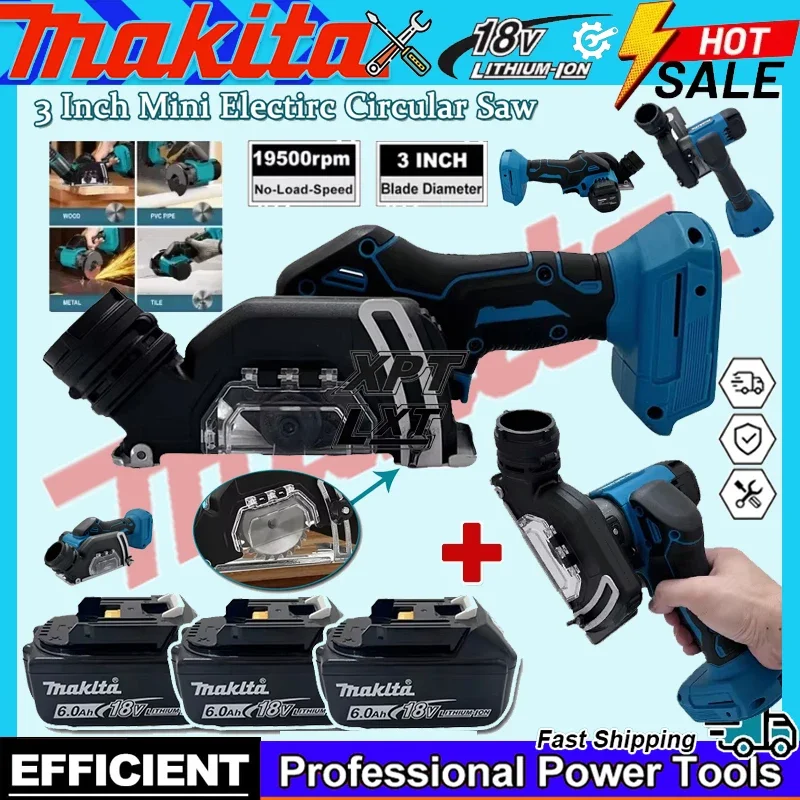 

Аккумуляторная ручная мини-циркулярная пила Makita 3 дюйма, бесщеточная, электрическая, для резки и шлифовки