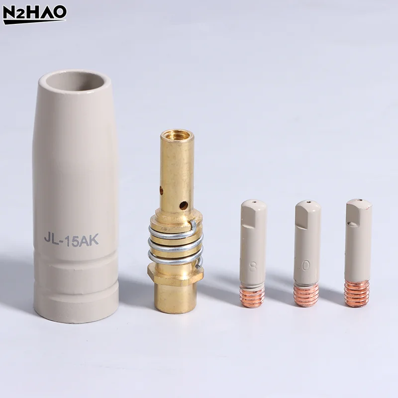 1/3Pcs 15AK Coating Protection Nozzle 0.8/1.0/1.2MM Contact Tips Non-stick Welding Accessories Slag European Airless Nozzle