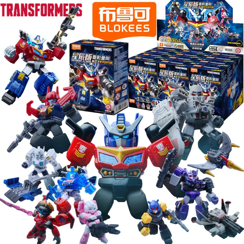 BLOKEES Transformers Optimus Prime Megatron Tarn Arcee Sky Garry Action Figure Assembly Toys Robot Model Ornament Birthday Gifts