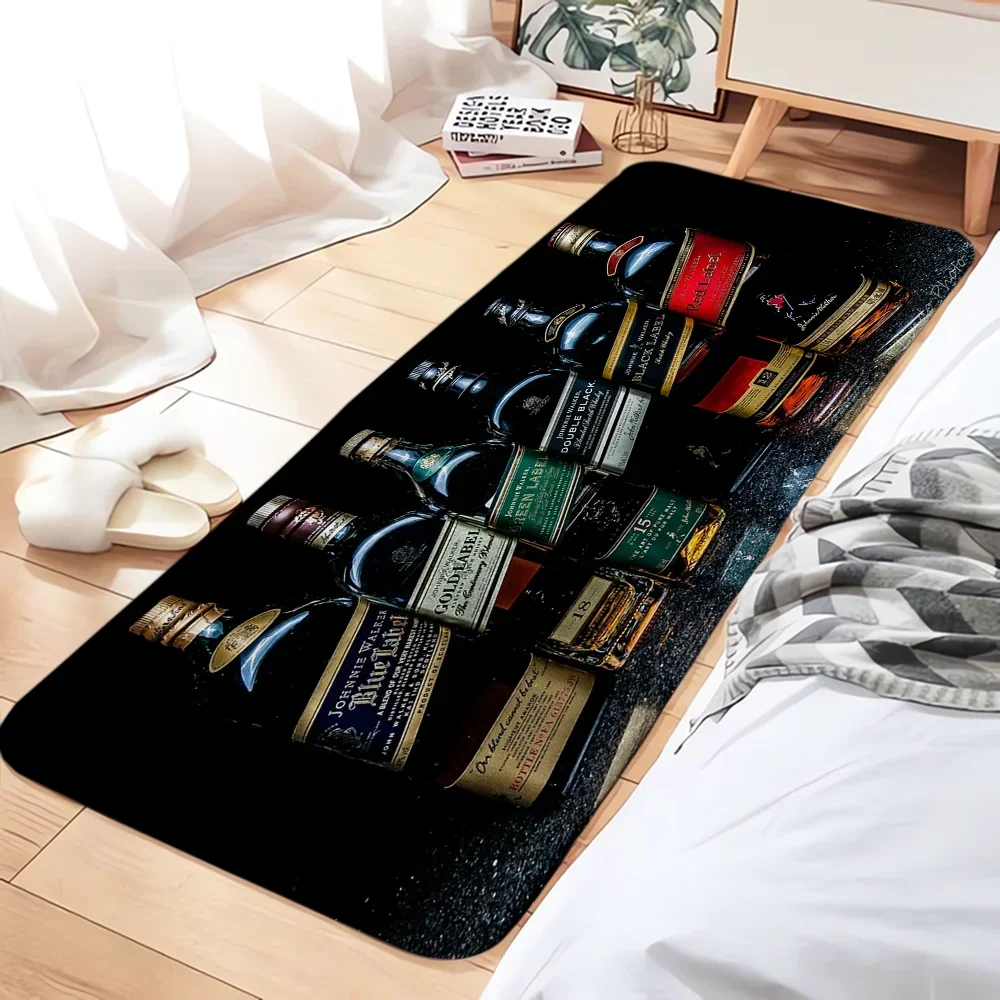 Classic Whisky Johnnie Walker Floor Bath Mat Cute Room Decor Hallway Carpet for Bedroom Prayer Rug Home Decoration Balcony Rugs