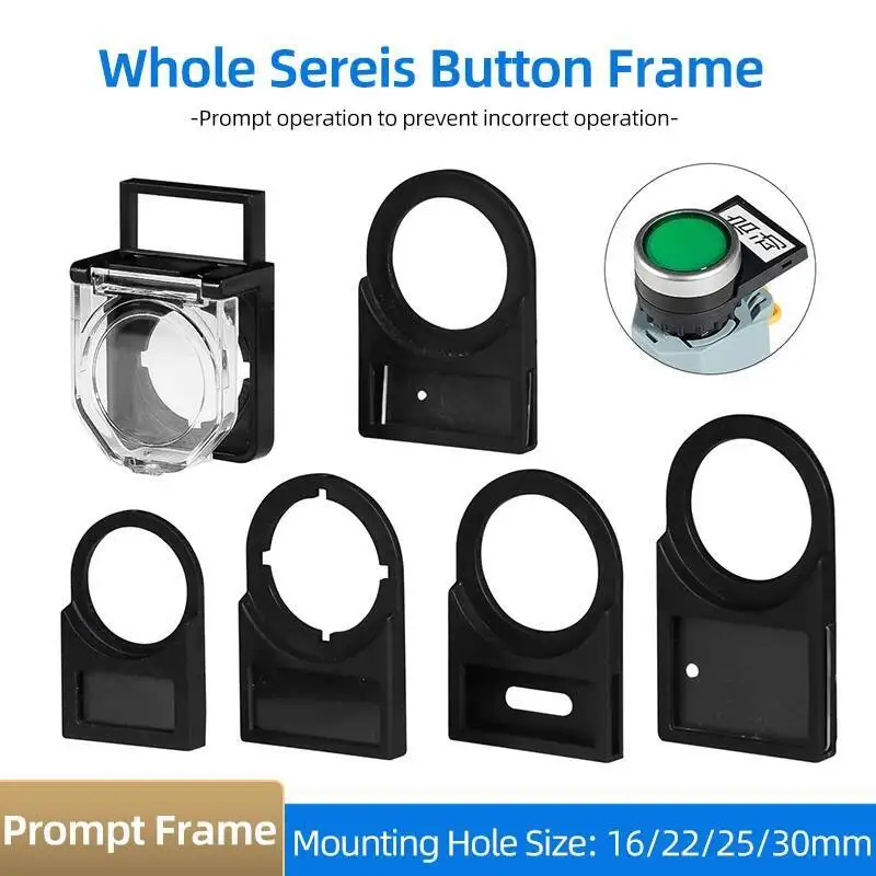 Etichetta fai-da-te 16/22/25/30mm Cornice adesiva Accessorio dell'interruttore a pulsante Indicatore luminoso Segnale luminoso Scatola di distribuzione elettrica