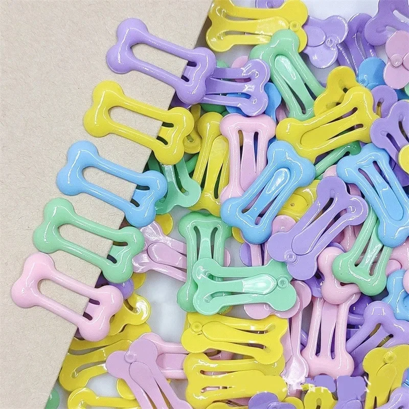 Puppy Dog Bone Hairpin Pet Hair Clips Kitten Grooming Accessories Cute Animal Shape Hair Decoration for Small Pets Random Color