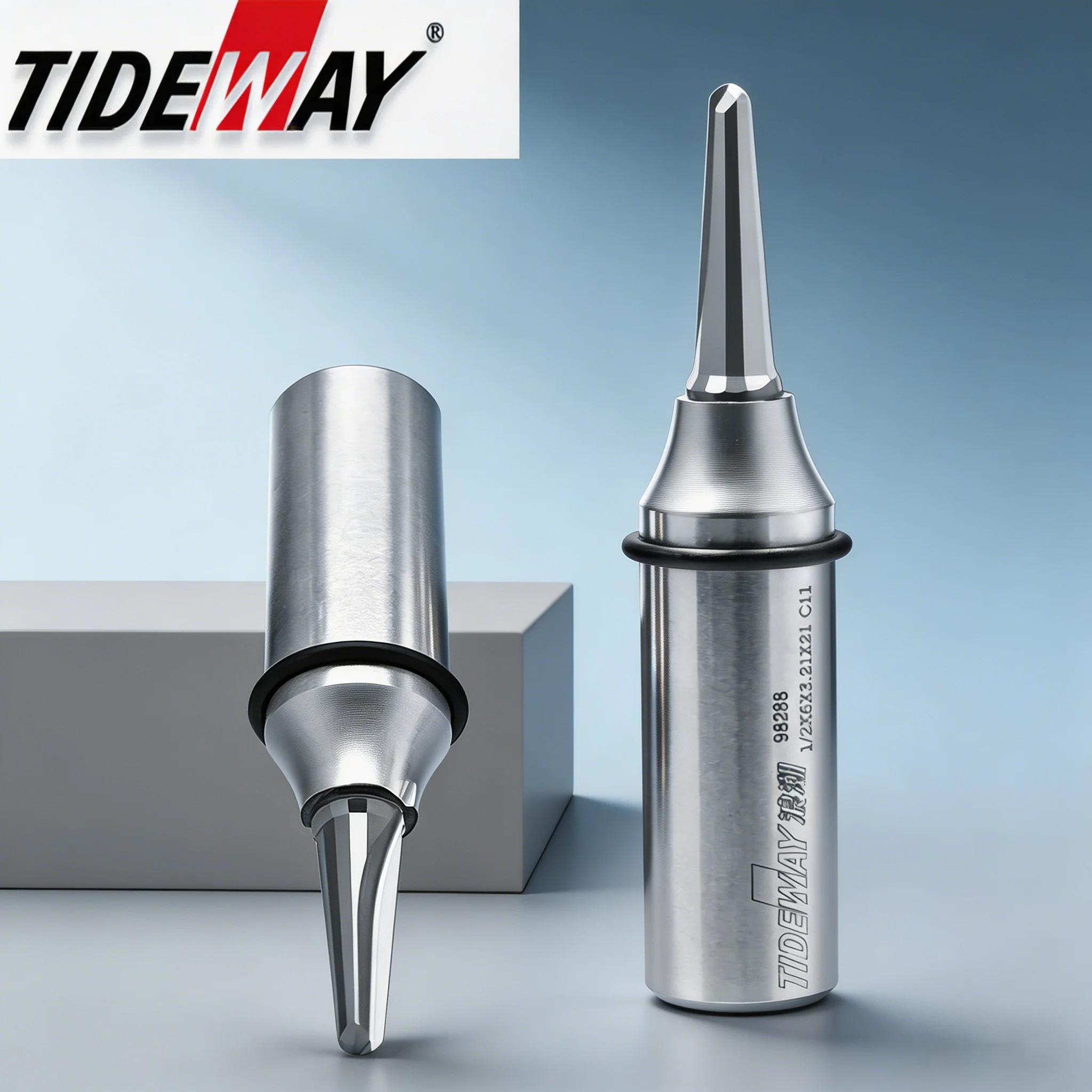 Tideway Carbide 1/4(6.35mm)1/2(12.7mm) Shank Engraving Milling Cutter Woodworking Tool TCT Arc Grooving Bending Wood Router Bit