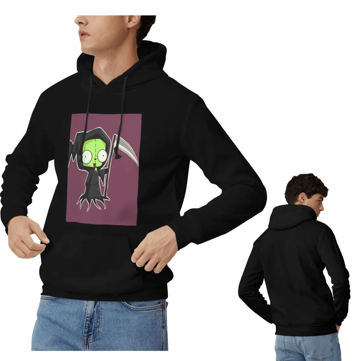 Invader Zim - Gir Spooky Hoodies Men's Women Casual Pullover Sweatshirt Hip Hop Long Sleeve Clothing Autumn Winter