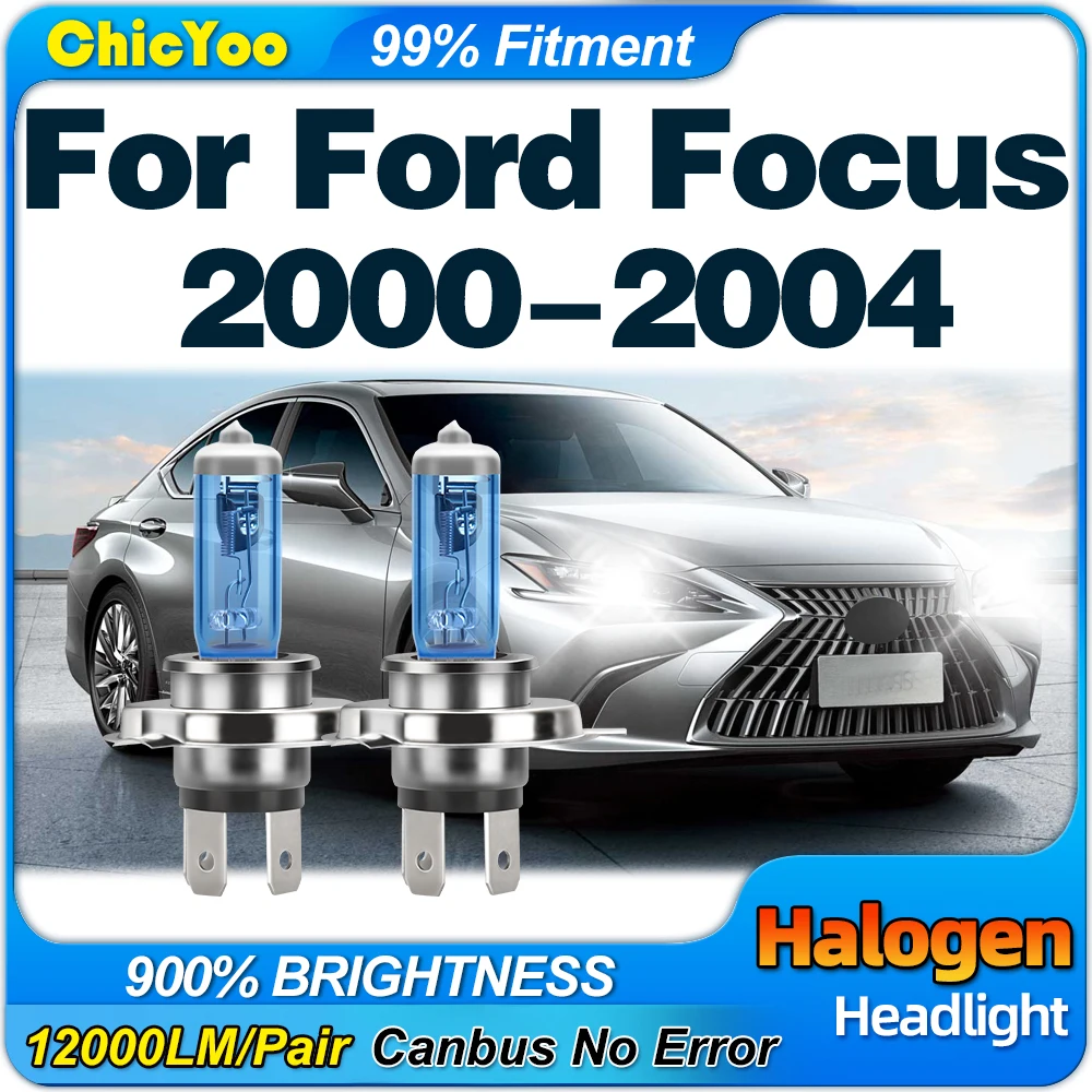 

Halogen Headlight Bulbs 12000LM Super Bright Car Lights 12V 6000K Plug And Play For Ford Focus 2000 2001 2002 2003 2004