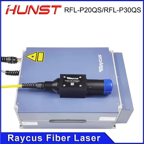Hunst RFL-P20QS/30QS Raycus Q-스위치 펄스 광섬유 레이저 소스, 금속 마킹 및 타각기 모듈, 20W, 30W, 1064nm