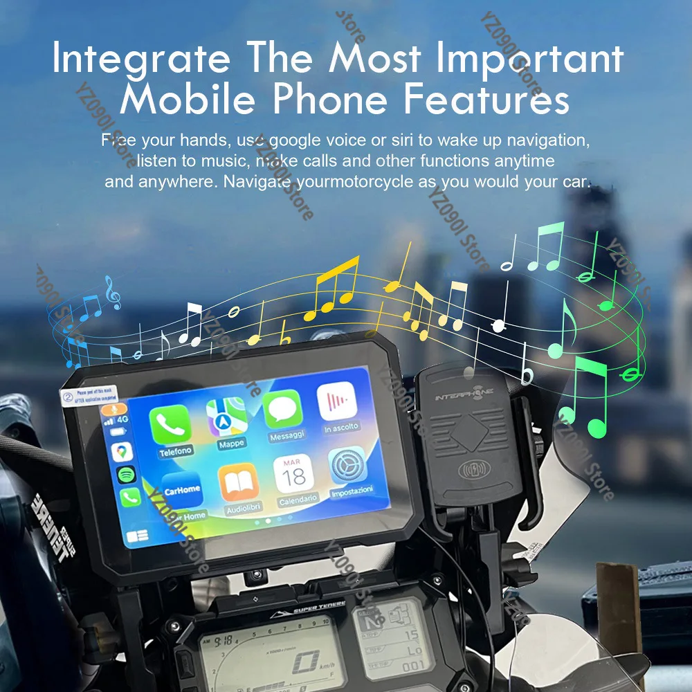 7 Inch Universal Portable GPS Navigation Support Wireless Carplay Android Auto