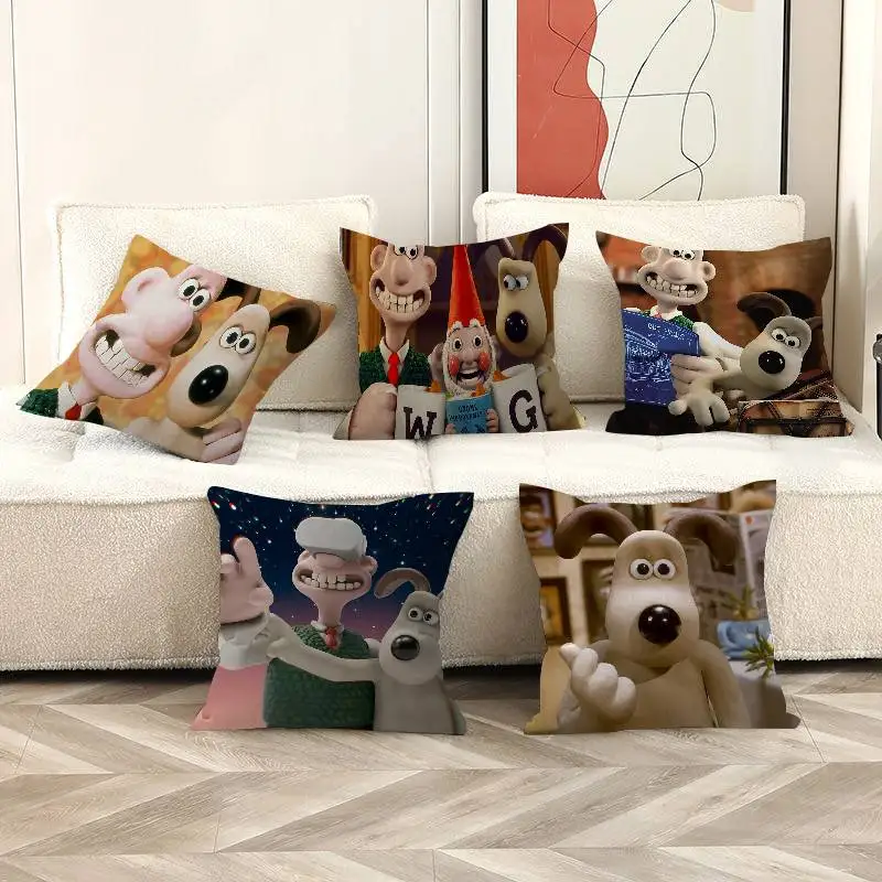 Cartoon W-Wallace and G-Gromit pillow cover sofa cushion cover home room decoration children gift