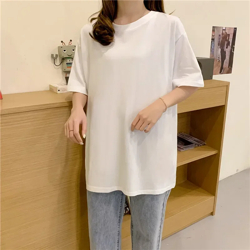 The new spring and summer long sleeve T-shirt female loose fleece inside take render unlined upper garment of cotton blouse