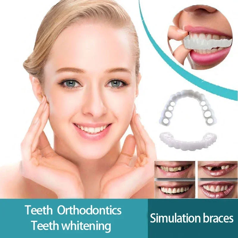 Ajuste perfecto para blanquear los dientes, cubierta de diente falso, carillas de sonrisa de silicona a presión, herramienta de belleza superior,