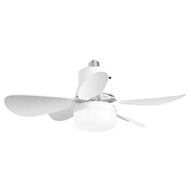 2024 Home LED Quiet 20 inch Ceiling Fan With 1000 lumens Lamp Ventilador Bedroom Remote Control dimmerble LED socket fan