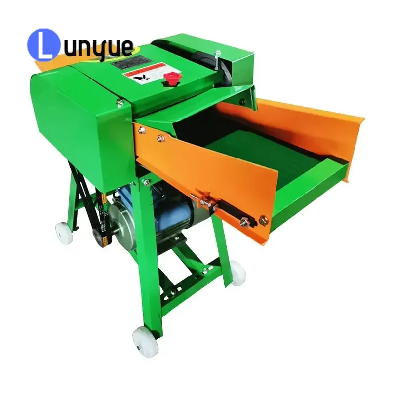 Adjustable Animal Feed Chaff Cutter Straw Chopper Machine For Farm Livestock Poultry Grass Hay Silage Processing High