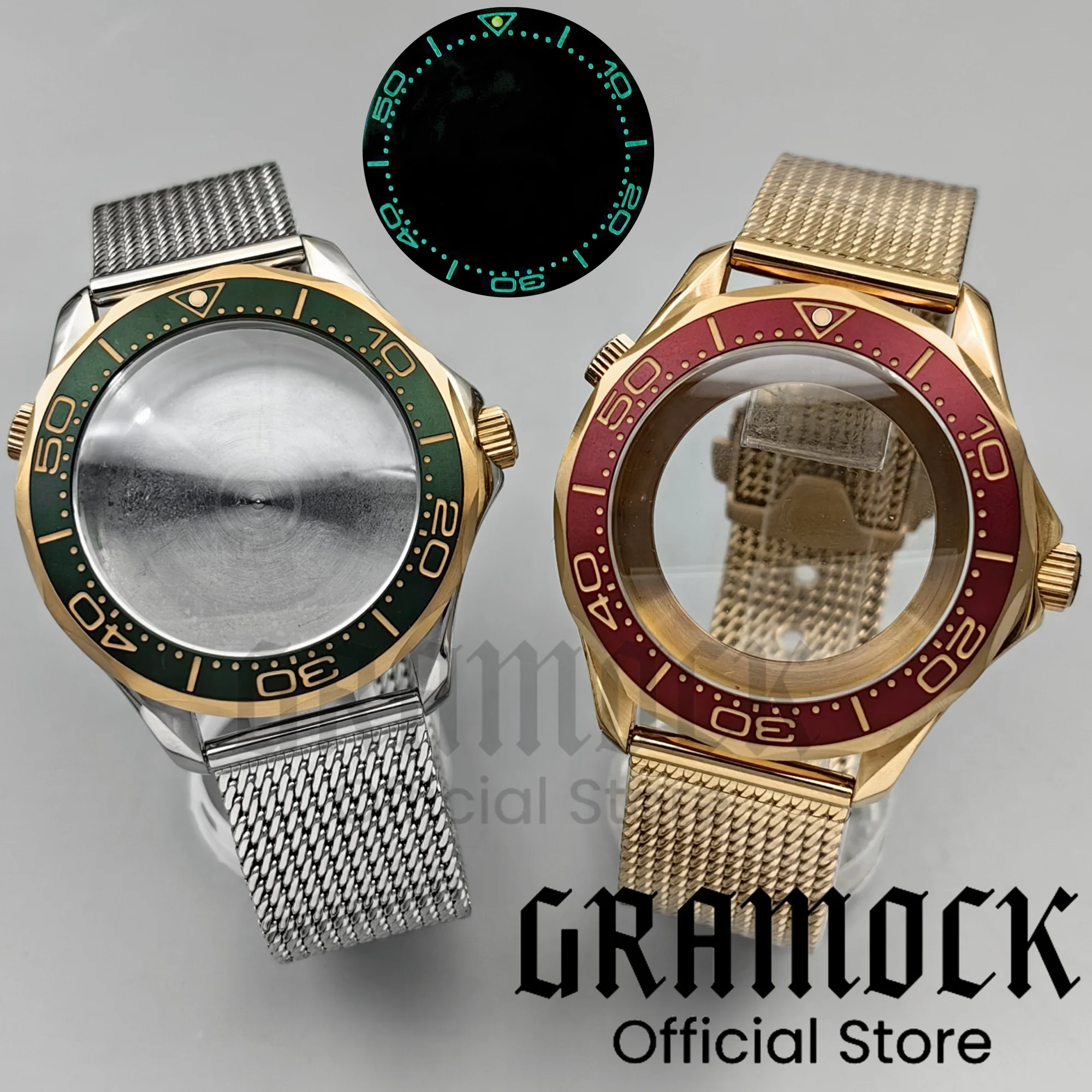 Корпус часов для дайвинга в стиле ретро розового золота 007 NTTD, 41 мм, сапфировое стекло, матовый безель, подходит для NH34 NH35 NH36 ETA2824 PT5000, стальной ремешок Movt