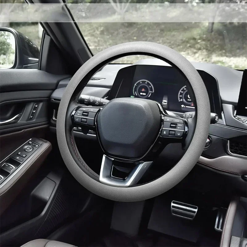 

Силиконовый чехол на руль автомобиля, универсальный противоскользящий чехол для руля на все сезоны, аксессуары.