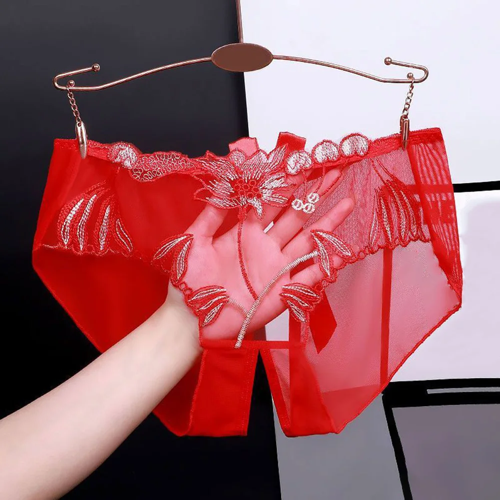 

Lace Transparent Underwear Women Sexy Lingerie Waist Brand Weight Brand New Weighted Woman Moderate Elasticity
