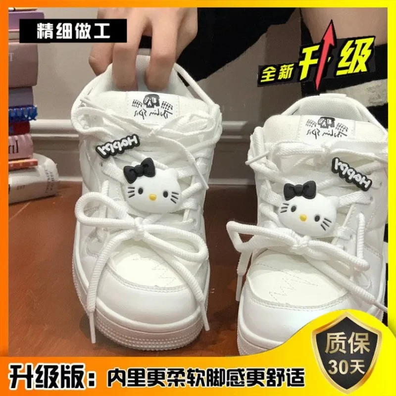 Sweet Hello Kitty Kawaii Sanrio Anime Casual Y2k Shoes Cute Cartoon Kt Cat Fashion Board Sneakers Lovely Gifts for Girls