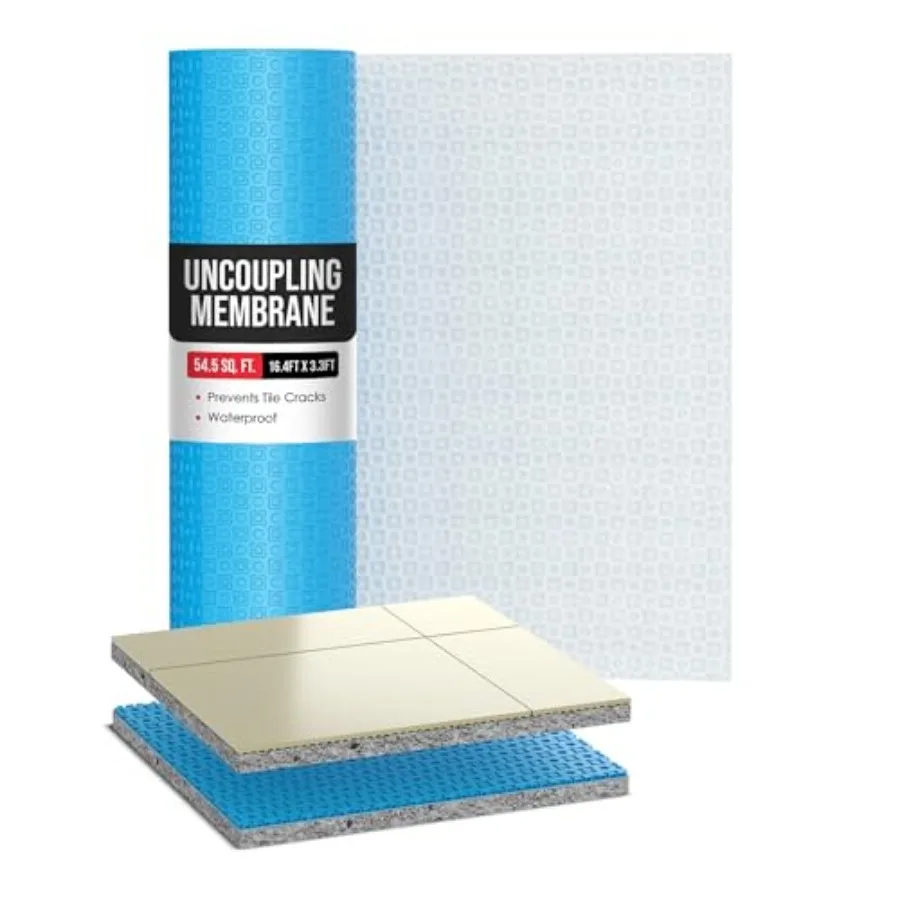 

Houseables Uncoupling Membrane, Tile Underlayment, Tile Membrane, Flooring Underlayment, for Floor, Decoupling, Anti Fracture,