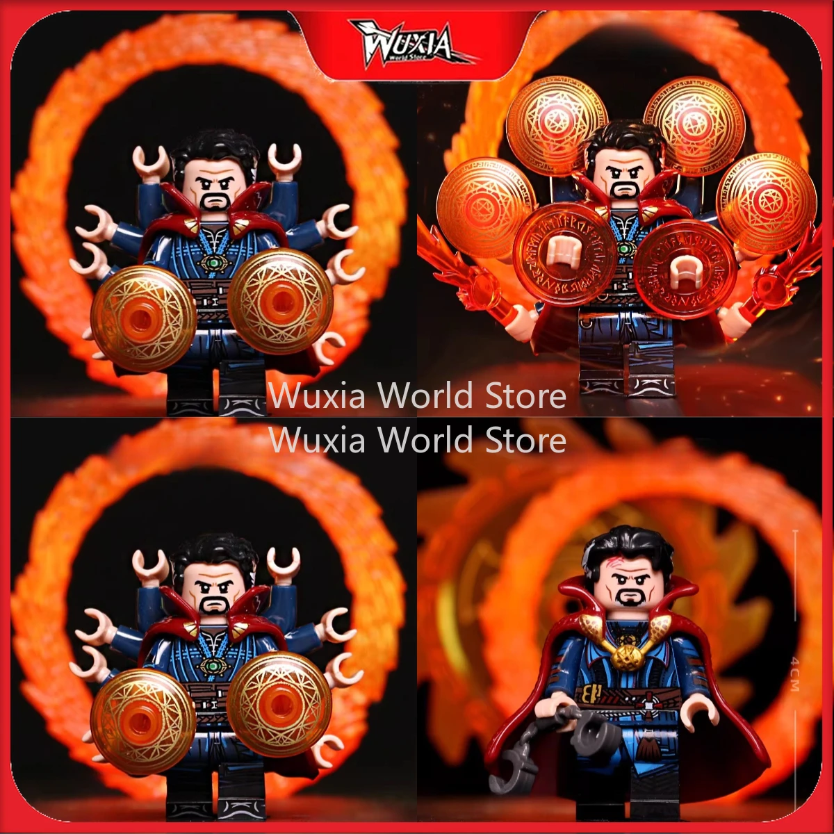 

The Avengers New Doctor Strange Scarlet Witch Figures Weapons Superhero Building Block Minifigure Plastic Assembly Toy