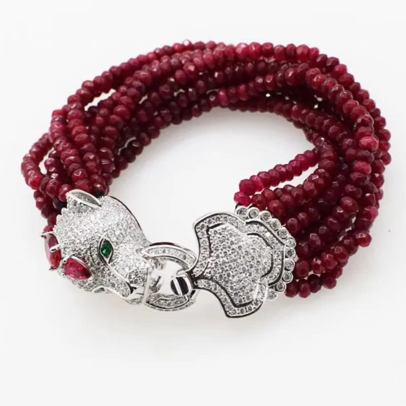 1set-10rows-bracelet-3-4mm-jasper-20cm-round-faceted-red-green-roundelle-beads-zirocn-clasp-party-women's-jewelry