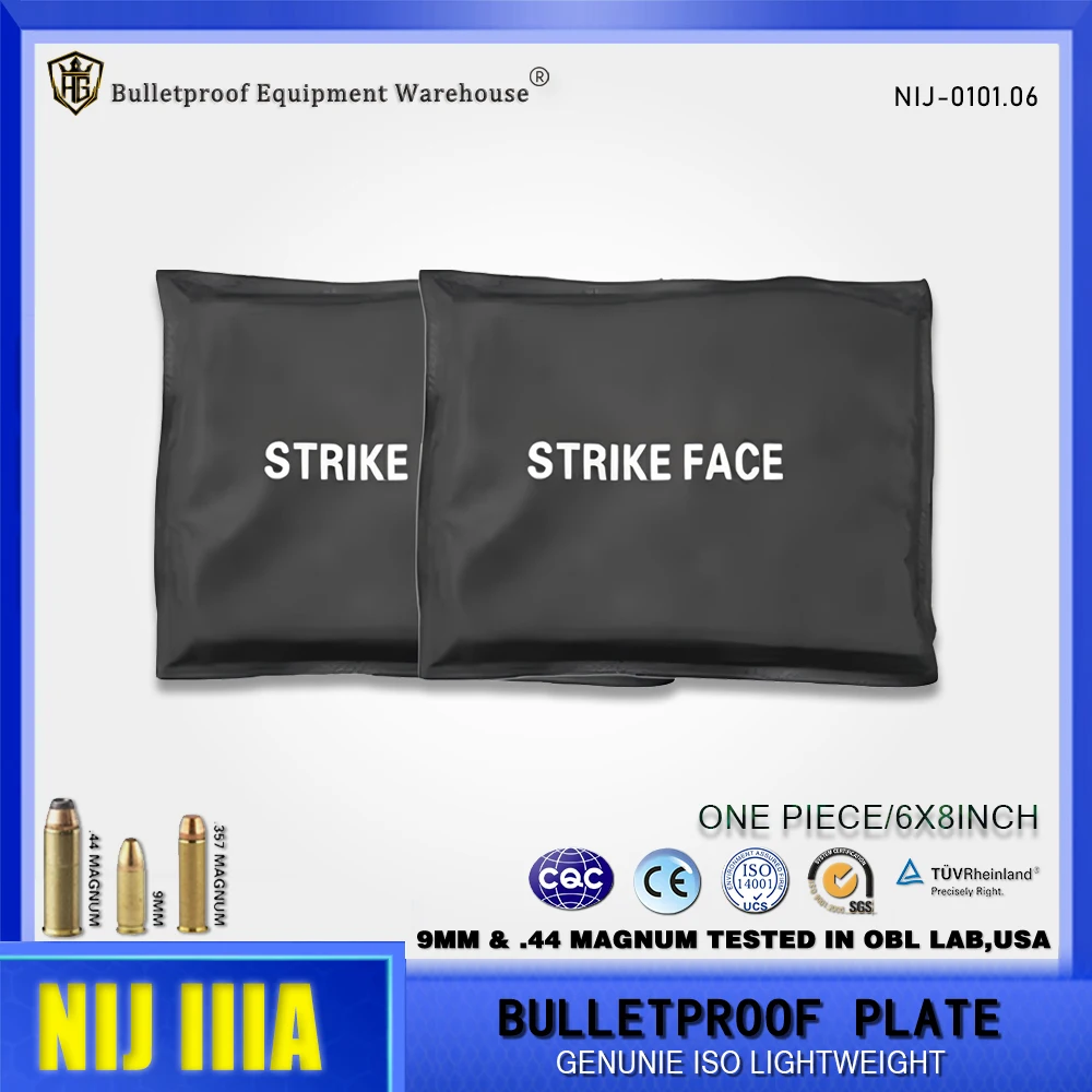 

Level 3a NIJ IIIA Tactical Self Defense 6x8 Inch 10mm Side Waist Soft Aramid Plate Bulletproof Vest Waist Bulletproof Armor