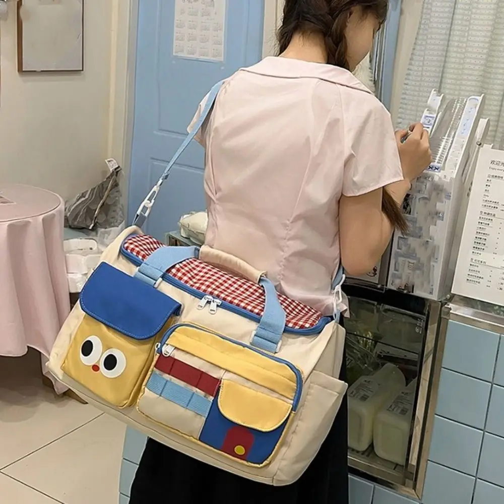 Large Capacity Dopamine Travel Bag Oxford Dedicated Shoe Compartment Gym Sports Tote Water-resistant Multiple Pockets