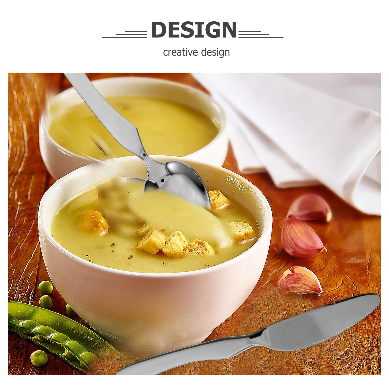 

1 комплект, набор детской посуды из нержавеющей стали с милой ложкой для супа, вилкой, прочным столовым прибором для дома, дня рождения, кемпинга