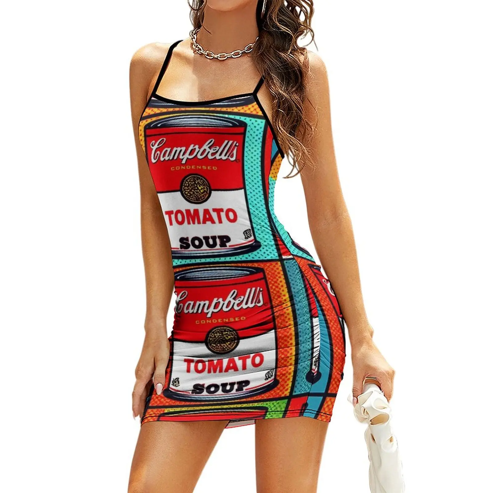 

Campbell's Tomato Soup Pop Art Sling Dress Female dress women's summer clothing 2025 sexy dress for women