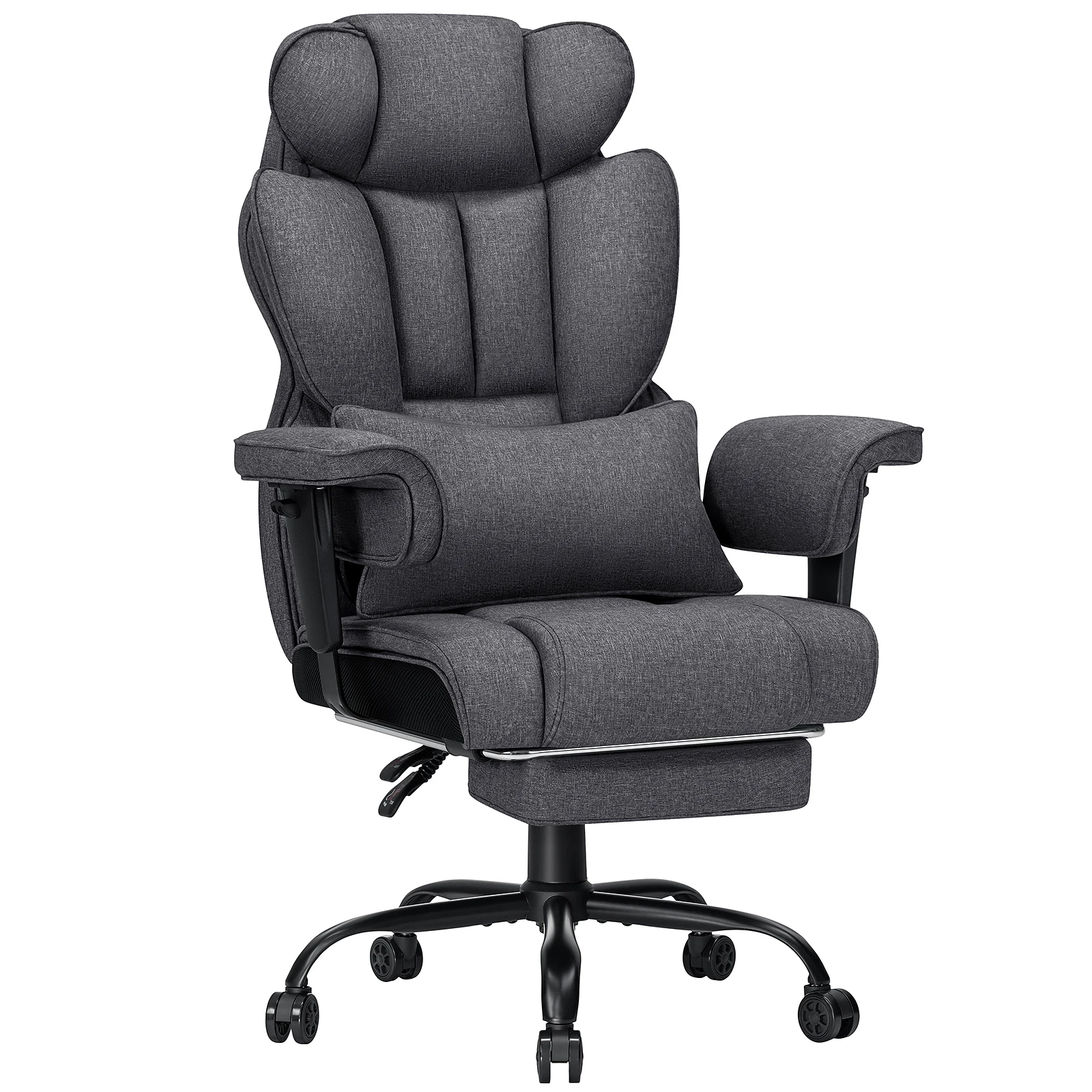 Breathable Gaming Chair Ergonomic with Spring Cushion  Two-point Vibration Massage Adjustable Armrests Office Computer Chair