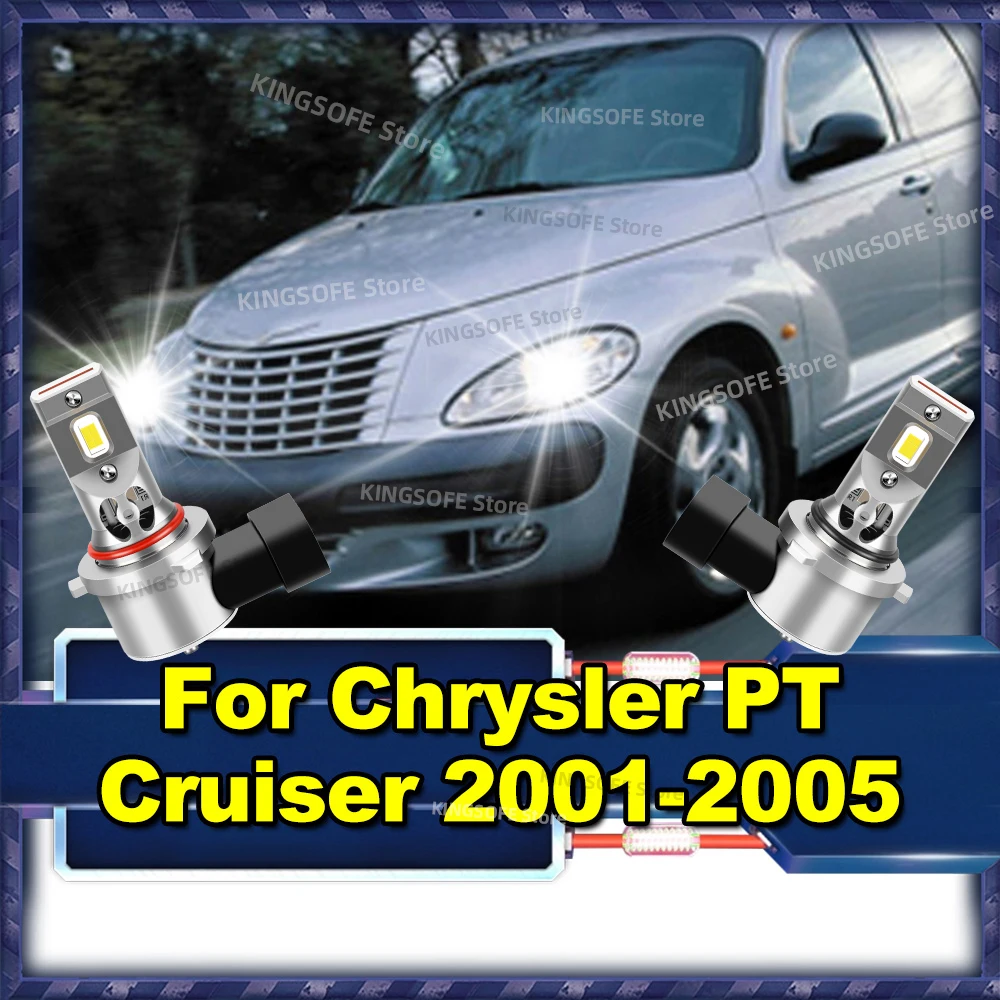 

2/4 шт. светодиодные автомобильные фары 30000LM 6000K с вентилятором для Chrysler PT Cruiser 2001 2002 2003 2004 2005