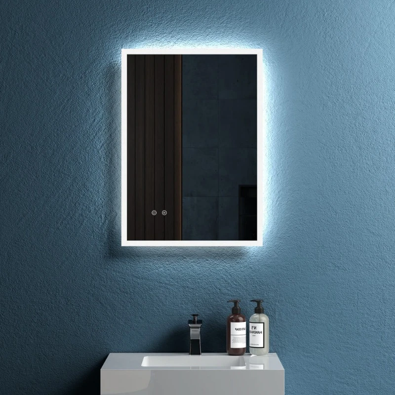 

20" X 28" Wall Mounted Fogless Bathroom Mirror Vanity Led Digital Body Mirror Smart Bathroom Decoration Luxury Bathroom Items