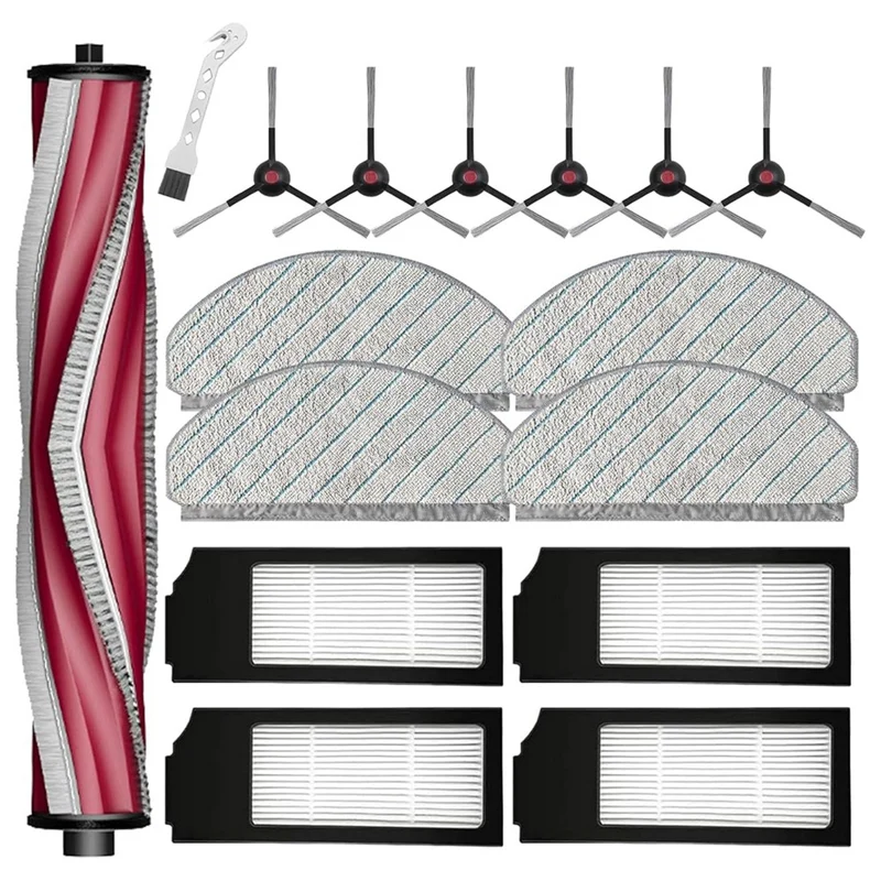 

Аксессуары для Yeedi C12 Pro Plus C12 Plus, 1 основная щетка, 6 боковых щеток, 4 подушечки для швабры, 4 фильтра Hepa, 1 чистящая щетка в продаже