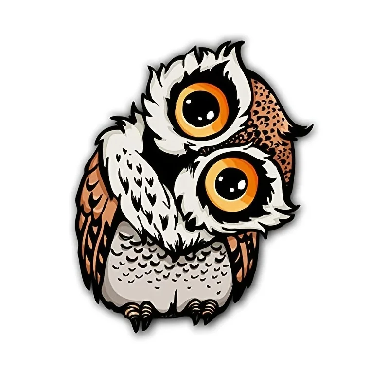 ملصقات سيارة بضوء البومة لجسم نافذة السيارة ، ملصقات مركبة مقاومة للماء ، زينة حيوانات لخزان الدراجة النارية ، 1 * * #3