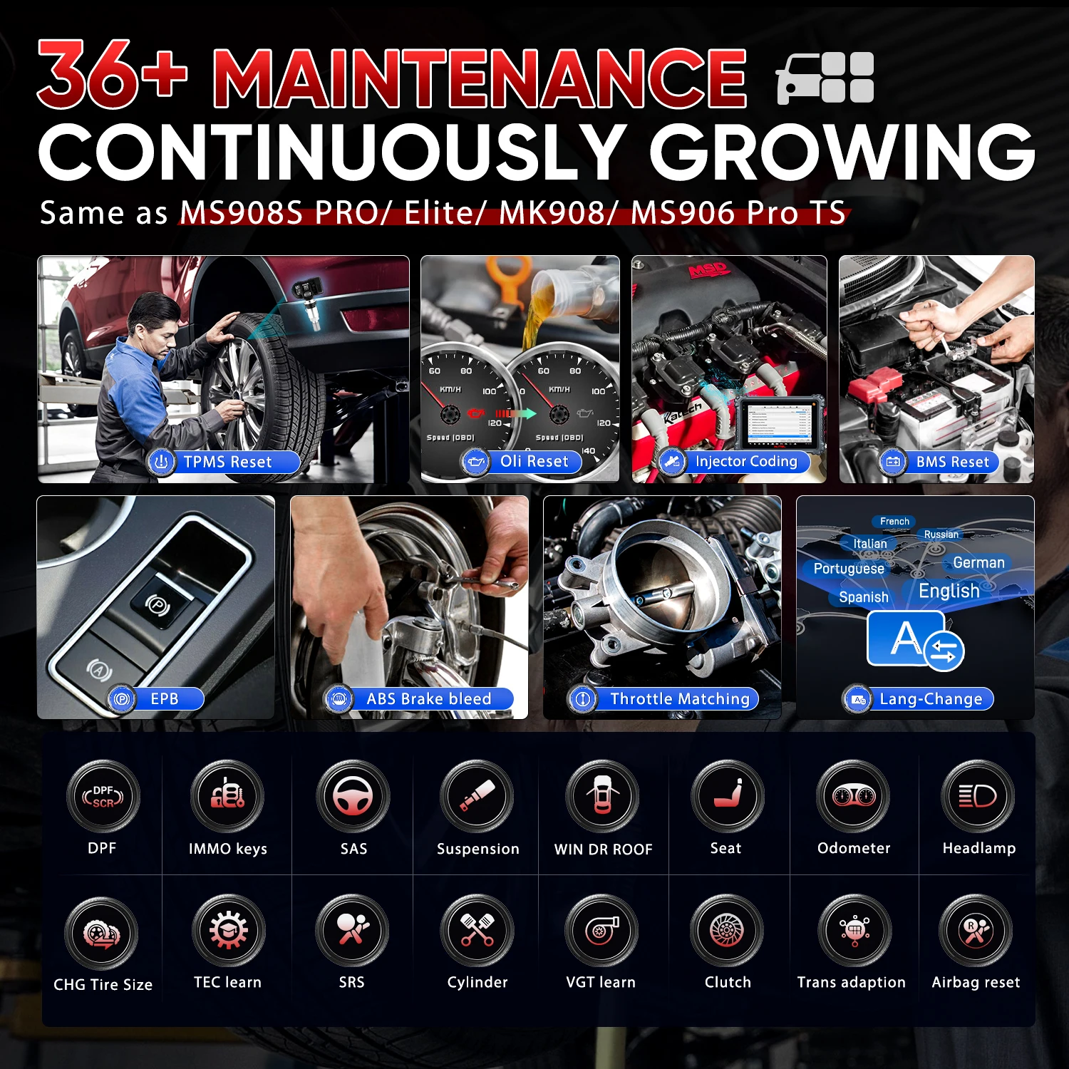 Autel MaxiCOM MK906S Pro2-TS MK906S Pro-TS Auto-TPMS-Programmierdiagnosetool ECU-Codierung aller Systeme OBD2-Diagnosescanner – Detail 13