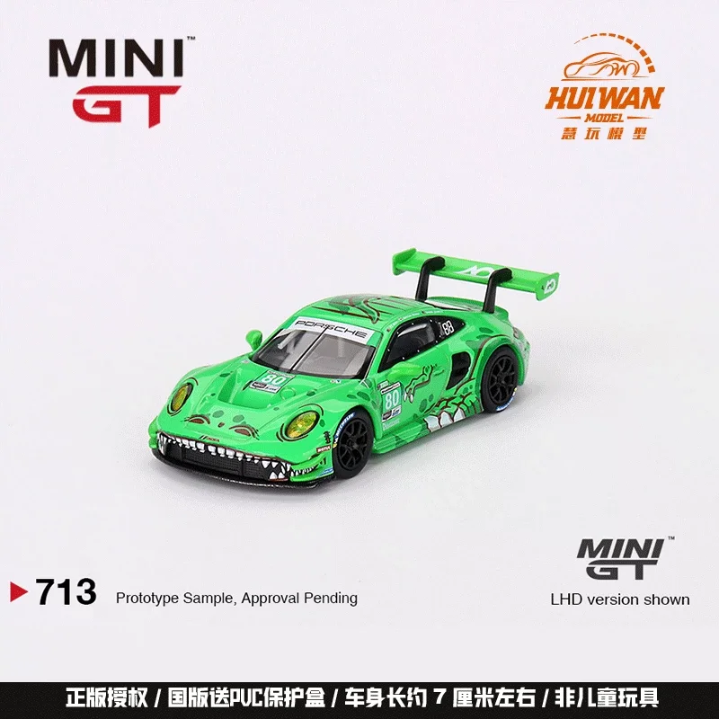 Porsche 911 Gt3 R # 80 gtd ao racing 2023 edição carros modelo mini gt modelo de carro 1/64 edição limitada menino coleção brinquedos presente