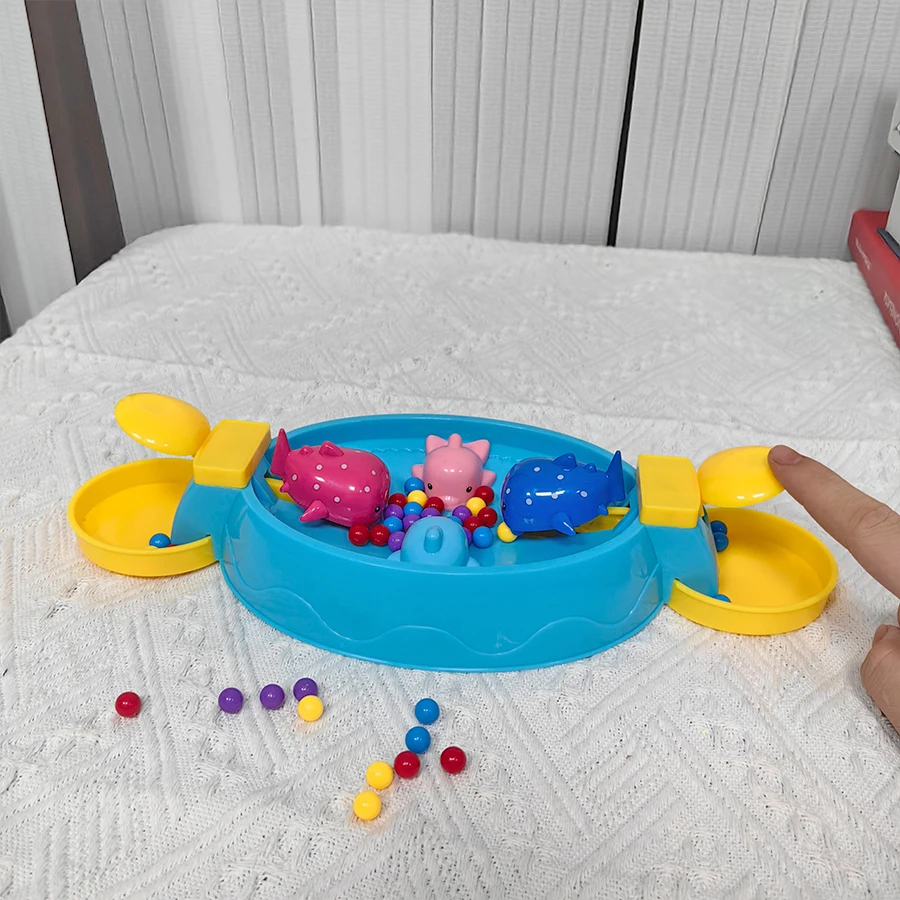 Giocattolo interattivo per afferrare il fagiolo di balena: gioco di puzzle multigiocatore, coltivare le abilità delle mani, esercizi di interazione genitore-figlio