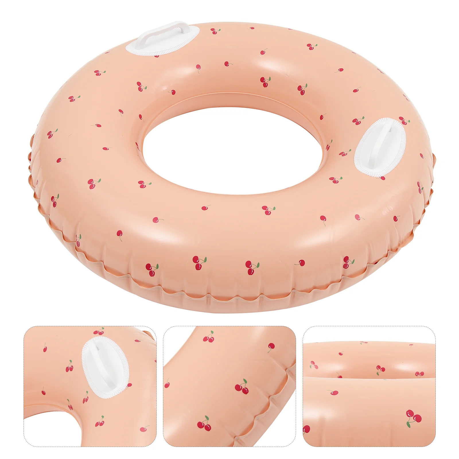 

Cherry Swim Ring Portable Float Lovely Outdoor Playset Kids Pool Stripe Tube Thicken Swimming Pvc Adults Baby Pools