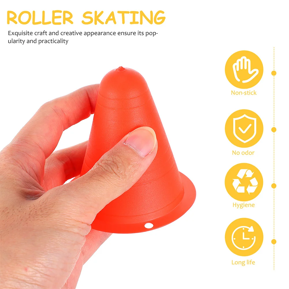 

30 Pcs Roller Bollards Cones Colorful Training Drills Sport Skate Soccer Fitness
