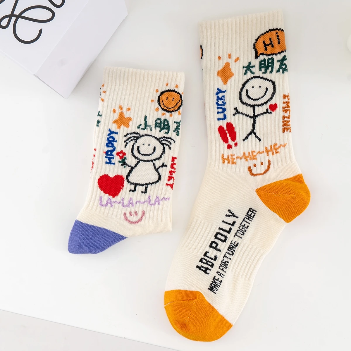 

Cartoon Sun ABC Letter Sand Beach Hosiery Sweet Cotton Short Pretty Socks Girls Tube Socks Trekking Street High Quality Summer