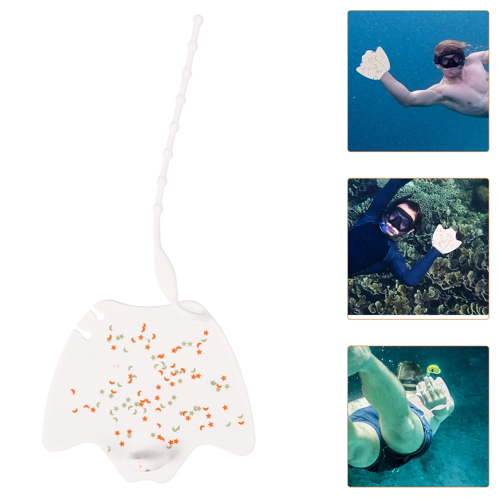 

Mesh Silicone Swimming Webbing Gloves Hand Paddles Adult White Silica Gel for
