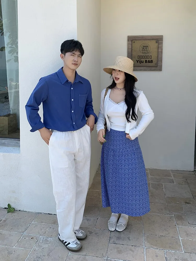 

Korean Sle Floral Print A-Line Midi Skirt plus Size Women's Spring Season High Waist Polyester Fabric f Body Skirt