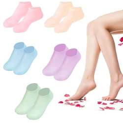 Silicone Moisturizing Foot Socks Foot Spa Massage Exfoliating Gel Socks Breathable Remove Dead Skin Anti Cracking Foot Care Tool