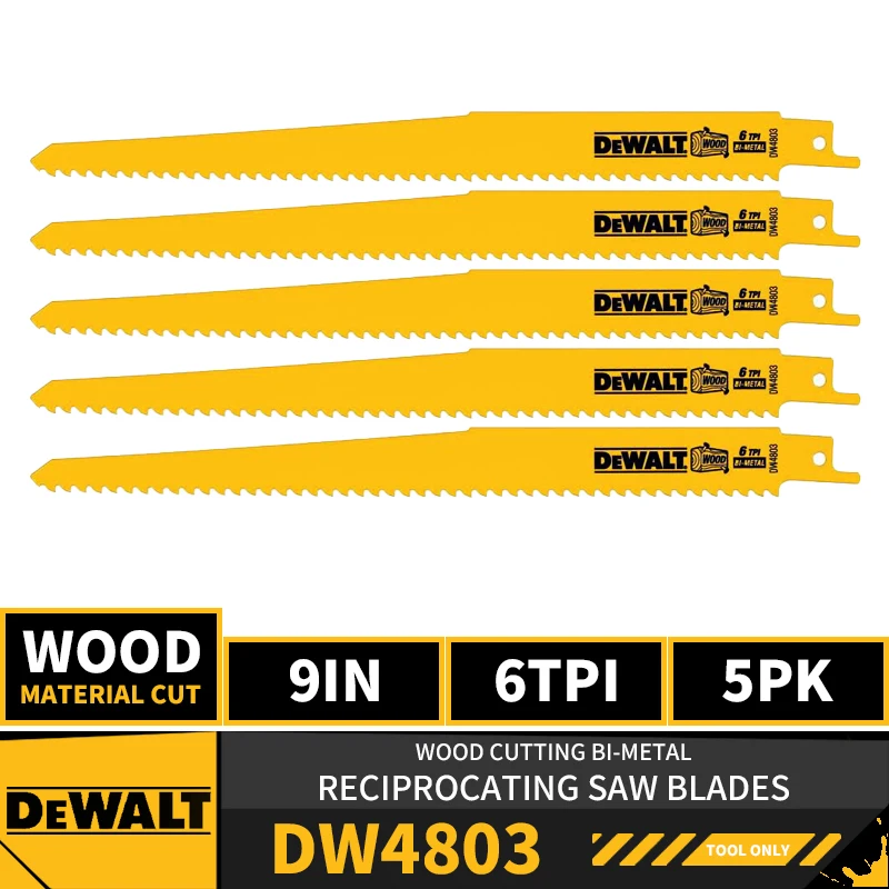 DEWALT Straight Back Wood Cutting Bi-Metal Reciprocating Saw Blades 2X Long Life For DEWALT DCS369 DCS367 DCS389 DCS310