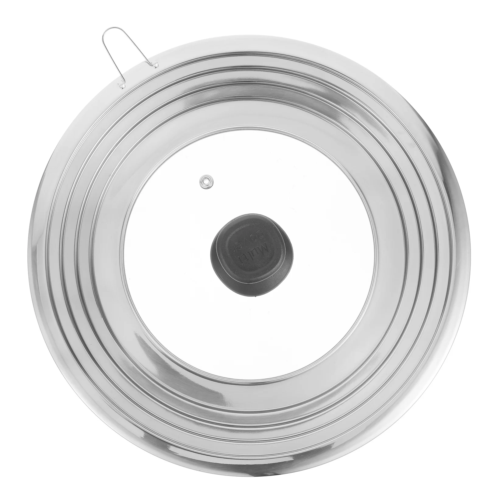 

Glass Pot Lid with Thickened Handle Transparent Anti-Cracking Fry Pan Cover for Kitchen Cooking Replacement Household